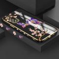 Free Lanyard for VIVO V19 Back Cover Colorful Cartoon Butterfly Square Edge Pattern Cover Luxury Plating Soft Phone Case. 