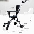 ZT - Vricale Handy Kids Scooter Double Sided Large Seat and Backrest Stroller 9.6 lbs 4.2 kg Carry-On Adjustable Handle. 