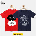 The Shop - Red Okay Okay &  Navy PUBG T-Shirt For Boys & Girls Kids - RO1-NBP. 