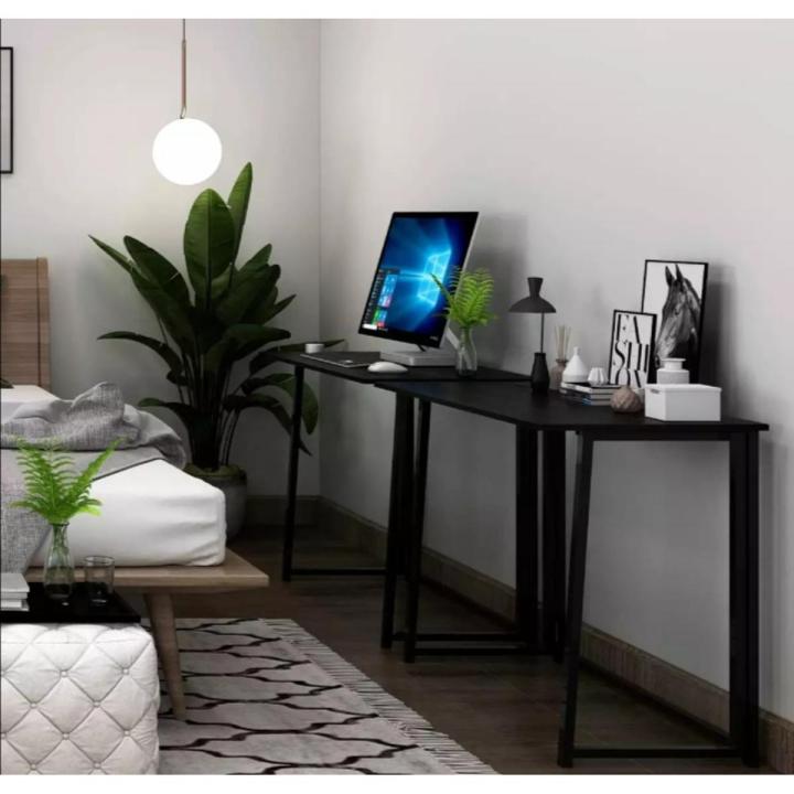 Folding Desk, No-Assembly Small Computer Desk Home Office Desk Foldable Table Study Writing Desk Workstation for Small Space Offices