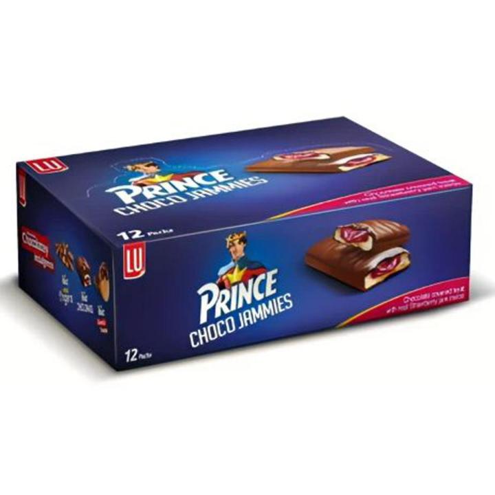 Lu Prince Choco Jammies Strawberry jam inside (12 bars pack)