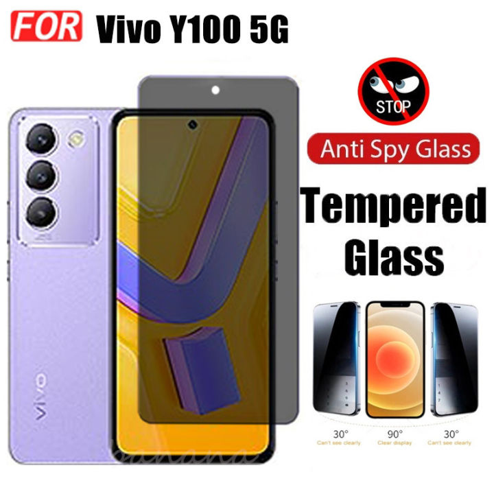 Vivo Y100 5G Privacy Tempered Glass for Vivo Y20 Y20s Y20i Y12s Y11 Y12 Y15 Y17 Y19 Y30 Y91 Y95 Full Cover Anti Spy Screen Protector