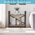 BON AUGURE Small Two Tier Floor Book Shelf | 1801. 