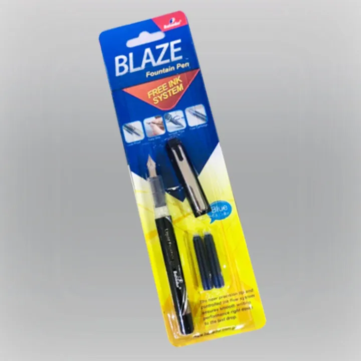 Bahadur%20BLAZE%20Fountain%20Pen%20With%202%20Free%20Blue%20Ink%20Cartridges%20Ink%20Pen%20-%20Image%206
