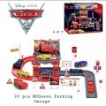 Lightning McQueen Car Racing Track Parking Garage Toy 29pc Play Set. 