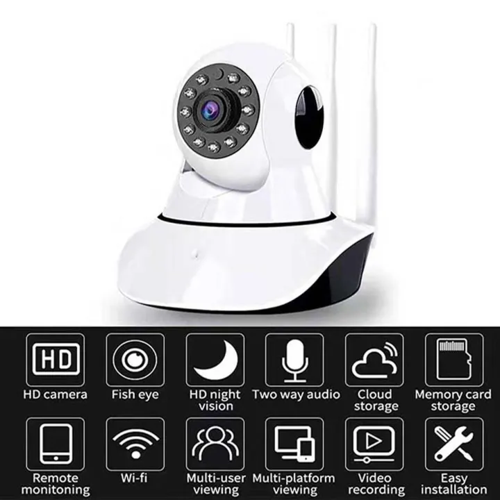Hightech%20Wireless%20WIFI%20CCTV%20IP%201MP%20Camera%20720P%20view%20PTZ%20With%20Triple%20Antenna%20v380%20-%20Image%202