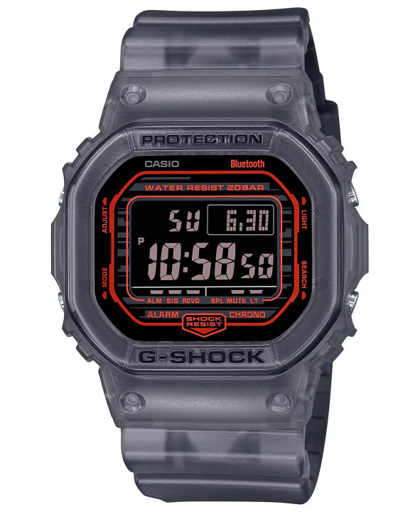 Casio G Shock 5600 Series Round Digital Grey Transparent Bazel