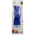 BLUE COLOR SPIRALS DESIGN CANDLE SET - PACK OF 12 CANDLES - CANDLES FOR CAKE DECORATION. 