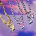 Stainless Steel Hippop -Playboy Necklace Bunny Pendant Necklace For Men Women. 