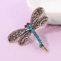 Crystal Dragonfly Hair Clip Brooch Hair Accessories Exquisite Retro Personality Fashion Elegant Metal Hair Clip Women Cute Hairpin. 