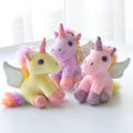 【Happier】Hot selling Bags and Travel Unisex Bags Key Holders      Cute Creative Fat Unicorn Animal Plush Toy Keychain Creative Color / Sequins Chubby Angel Wings Unicorn Plush Toy For Girl. 
