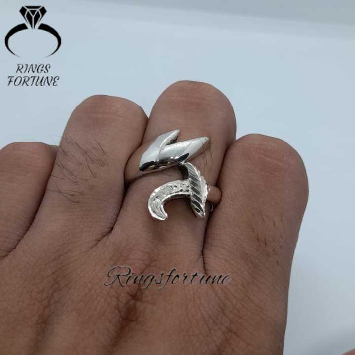 Zulfiqar Band Ring  Handmade Mens Ring  Zulfiqar Ring  925 Silver Chandi Ring