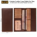 Genuine Leather Long Wallet Black. 