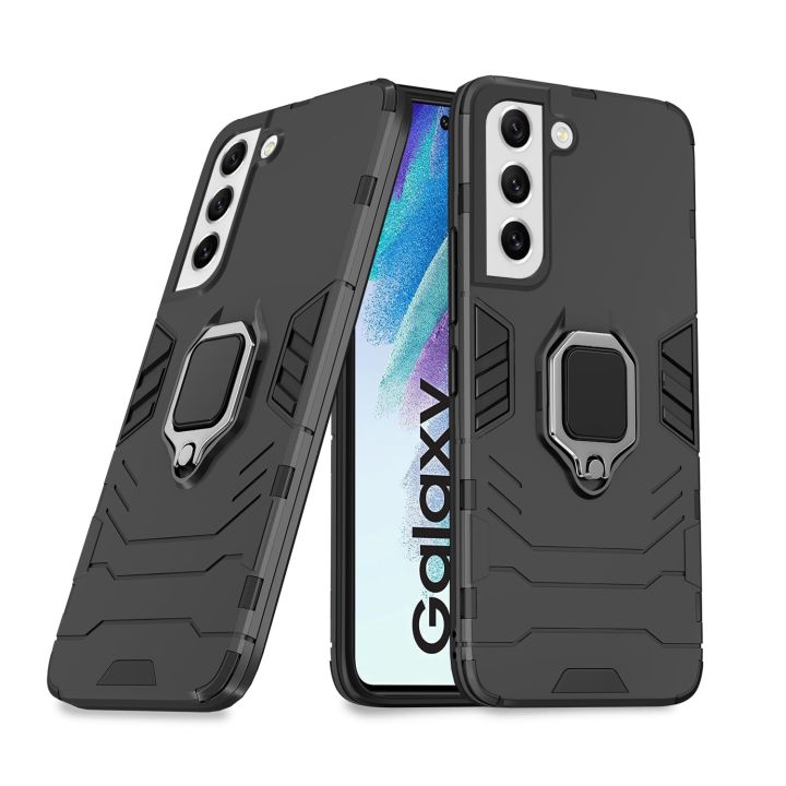 Samsung Galaxy S21 Back Cover [RMG Ready Stock]  5G Hard Phone Case with Ring Finger Stand Holder