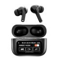 A9 Airpods Pro 2nd Generation - Touch Airpods Pro - ANC/ENC Noise Cancelling Reduction Earbuds - Super High Quality Ambie Headset - Digital Touch Screen Airbuds - LCD Display Headphone - Smart Touch Control Bass Sound - TWS Bluetooth Wireless Earbud. 