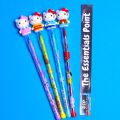 4 x Hello kitty - Fancy Lead Bullet Push (sika) Pencil For Kids (Girls and Boys). 