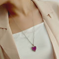 Heart Mood Locket Necklace Color Changing Necklace Temperature Mood Stainless Steel Love Shape Photo Pendant Necklace Jewelry. 