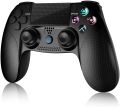 Gamóry Wireless Controller for PS4, Controller for PS4/Pro/Slim/ PC, Wireless Controller, Wireless Bluetooth Gamepad Joystick Controller with Dual Vibration/Turbo/ Audio Port/ LED Display. 