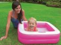 INTEX 57100 Play Box Pool for Toddlers 57100 Square  Inflatable Swimming Pool Kids Play Pool Baby Pool Swiming Pool Big For Kids Size 33.5" X 33.5" X 9" (85cm x 85cm x 23cm). 