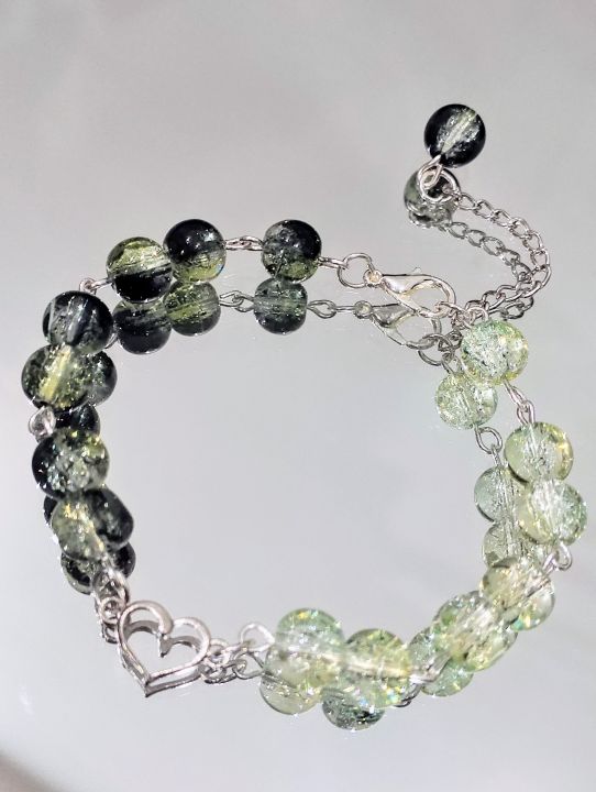 Glass%20Crackle%20Beaded%20Charm%20Bracelet%20%E2%80%93%20Customizable%20in%20Any%20Color%20of%20Beads,%20Charms%20or%20Alphabet%20Charms%20-%20Image%203