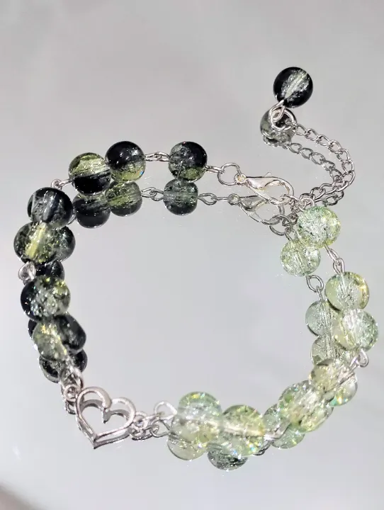 Glass%20Crackle%20Beaded%20Charm%20Bracelet%20%E2%80%93%20Customizable%20in%20Any%20Color%20of%20Beads,%20Charms%20or%20Alphabet%20Charms%20-%20Image%203
