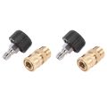 2X Pressure Washer Adapter Set M22 To 1/4 Inch Quick Connect Kit, M22 14Mm To 1/4 Inch Quick Connect Kit. 