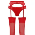 Silk Road Traders Thigh High Pantyhose Stocking With Lace Garter Suspender & Panty. 