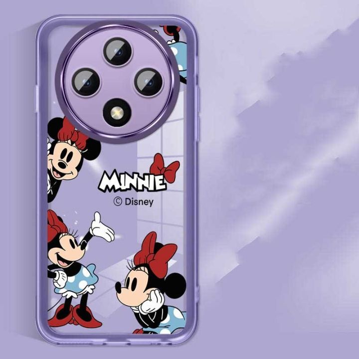 OPPO Reno 12F Reno12 F 5G Minnie Mouse Soft Silicone Full Cover Camera Protection Shockproof Crystal Rubber Case