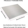 Stainless Steel, Heavy Duty Cutting Pastry Board for Meat Vegetables Bread in Kitchen. 
