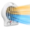 Electric Portable 2 Speed Fan Heater With Thermostat 1000 Watt & 2000 Watt Settings. 