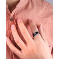Titanium Black Stainless Steel Ring For Men. 