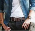 COWATHER Men Dress Casual Belts with Genuine Leather Classic Belt for Men 3.8CM Wide Belts. 