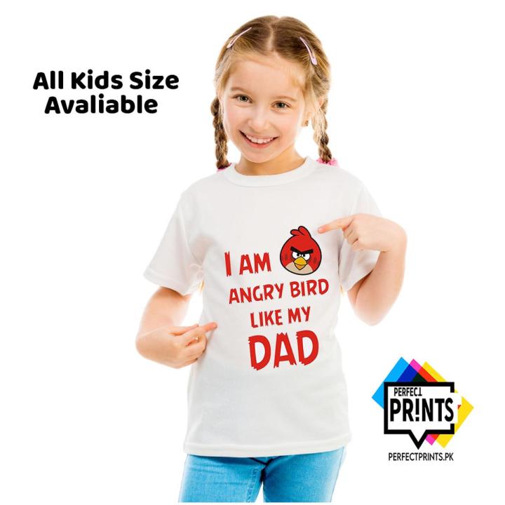 Kids T-Shirt Angry Birds T-Shirt I Am Angry Birds Like My Dad T-Shirt Baby Shirt