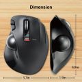 ELECOM EX-G Trackball Mouse, 2.4GHz USB Wireless, Ergonomic Design, Thumb Control, Smooth Roller Ball, Optical Tracking, 6 Programmable Buttons, Tilt Scroll, Computer Mice for Laptop PC, Windows & Mac. 
