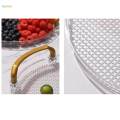 Acrylic Serving Tray with Handles Fruit Dessert Tray Countertop Organizer Multipurpose Durable Cosmetics Tray for Kitchen, Bathroom, Office. 