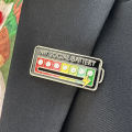 Social Mood Brooch Interactive Mood Social Battery Enamel Pins for Women. 