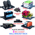 Satellite Receiver Android Box Fix Wall Bracket Rack Wall Mount Shelf Stand Slim Non Movable Stand Home Decor. 