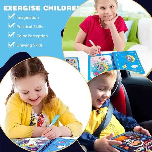 BANBAN%206%20Pack%20Magic%20Water%20Coloring%20Book,%20Magic%20Painting%20Books%20with%20Water%20Pen%20Mess%20Free%20Coloring%20Books%20for%20Toddler%202-4Years%20Reusable%20Coloring%20Book-Gift%20for%20Children%203+%20-%20Image%204