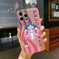 for Samsung Galaxy S22 Plus Note 20 Ultra S21 FE S20 Phone Cases Starbucks Coffee High Quality Camera Protection Square Frame Edge Cover. 