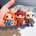 Horror Movie Child's Play Chucky Doll Key Ring PVC Keychain Pendant Figure Toys Dolls. 
