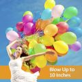 Pack of 25/50/100 Pieces Multicolor 12" Rainbow Latex Balloons Assorted Colors for Vibrant Birthday, Baby Shower, Wedding Party Decorations. 