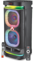 Audionic® Hummer H55 Tws Function LED Display with Wireless Mic RGB Lights USB Supported 8x8 Trolly Speaker. 