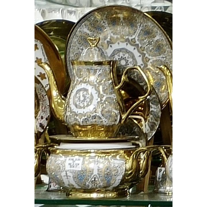 Cheeni Full Golden Dinner Set - 75 Pieces