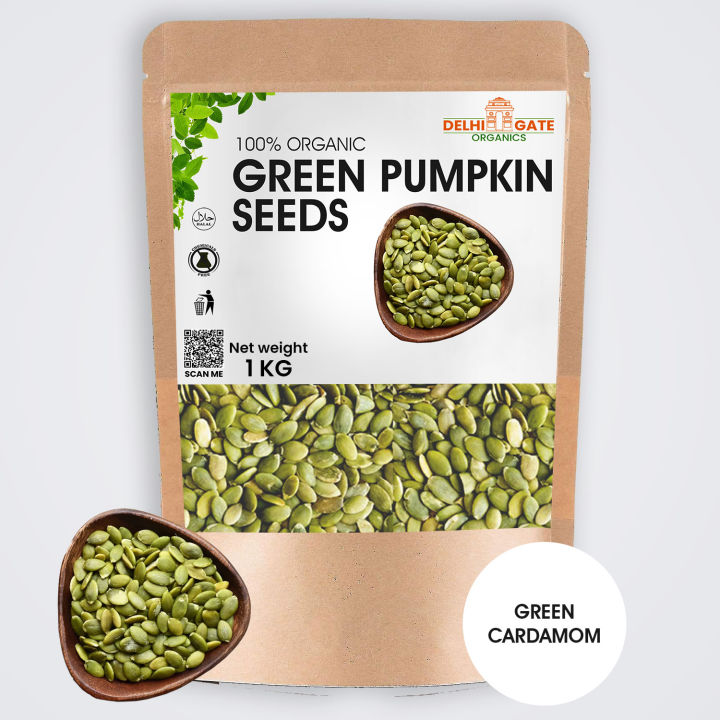 Green Pumpkin Seeds Without Shell | Kadu K Beej Unshelled | Pumpkin Seed for Eating 1 Kg