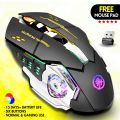 【PRO】Rechargeable RGB Wireless Gaming Mouse With 3200 dpi Mechanical 6 Programmable Buttons - USB 3.0 Optical LED Bluetooth Wireless Mouse - 2.4GHz 7M RGB LED Light With Mouse Pad for Smart TV, PC, Laptop, Computer, Gaming, Pubg Mobile - Add To Cart. 