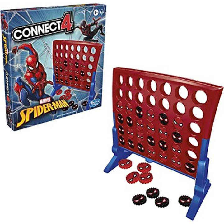 Connect 4 Game: Marvel Spider-Man Edition, Connect 4 Gameplay, Strategy Game for 2 Players, Fun Board Game for Kids Ages 6 and Up