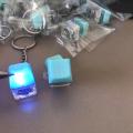 Keychain Mechanical Keyboard Keychain Switches Tester LED Light Red Keycap Stress Relief pendant Wooden fish button cap Colorful light decompression button. 