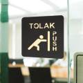 Doors Push Pull Signs Symbol Door Sign for Indoor Outdoor Shop Bars. 