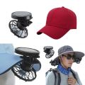 Clip-on Hat Mini Solar Fan Baseball Cap for Travelling Summer Portable B. 