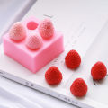 Fondant Mold 4 Cavities 3D Fruit Strawberry Silicone Mold. 